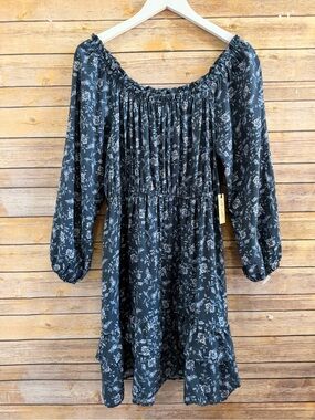 Liberty Love Dress Women’s Size XL Blue Floral Long Sleeve NWT